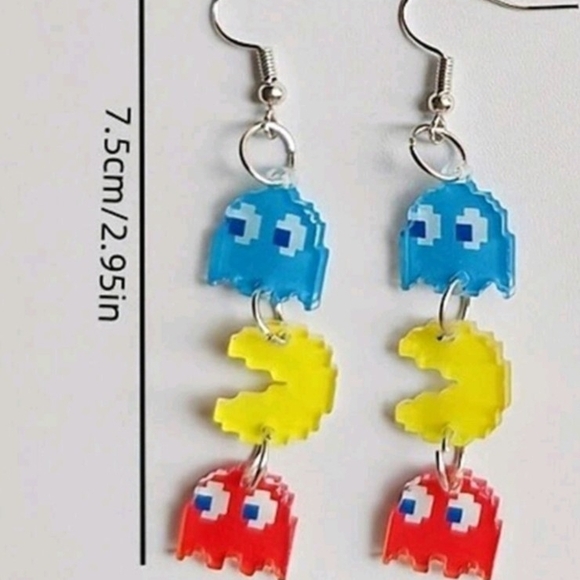Colorful Arcade-Inspired Earrings - Picture 2 of 4